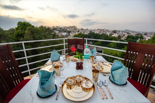 Rooftop Restaurant at Janak Vilas