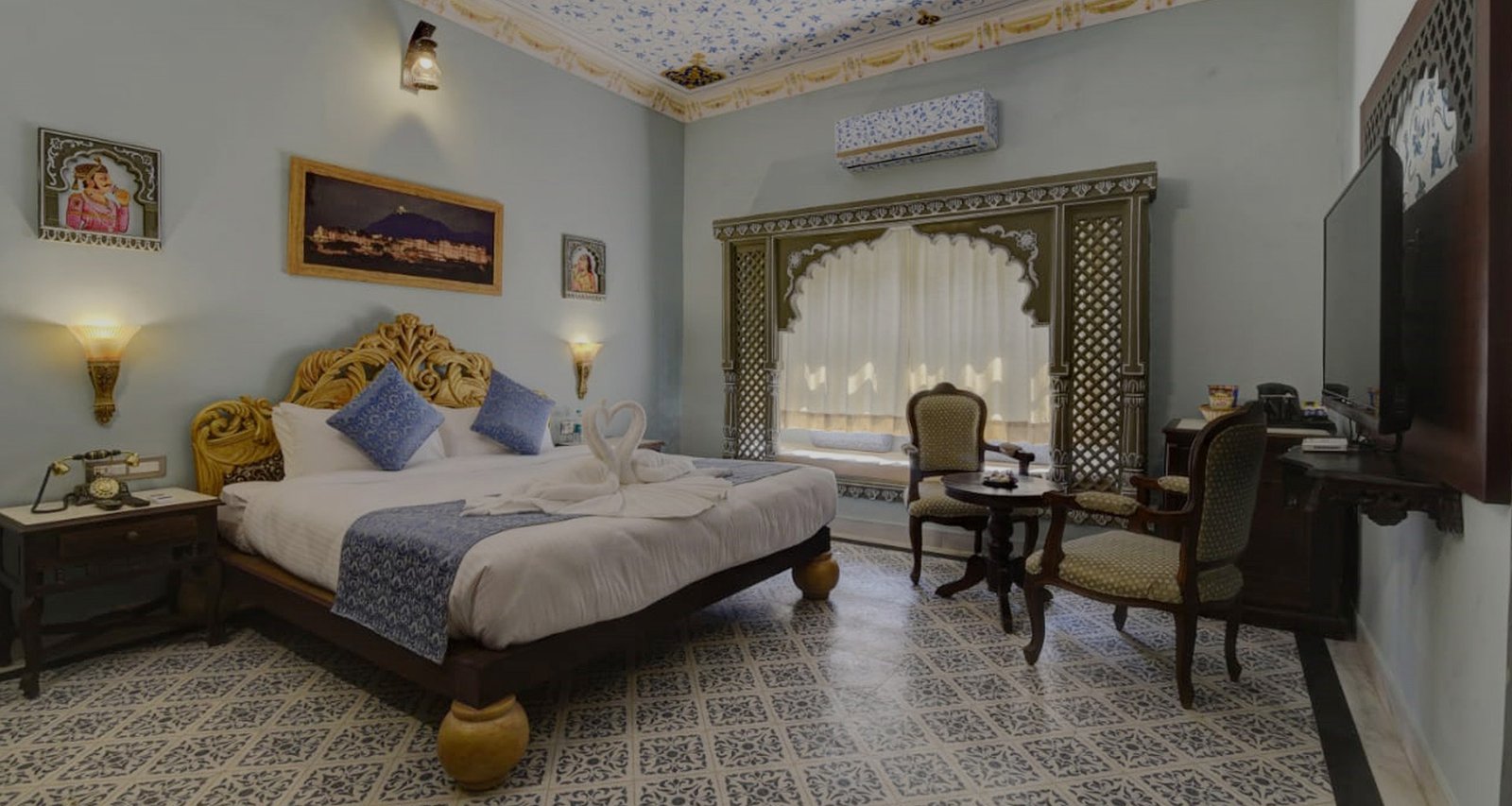 Heritage room interior at Janak Vilas, Udaipur